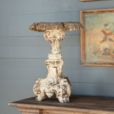 Old World Cast Relic Candle Holder