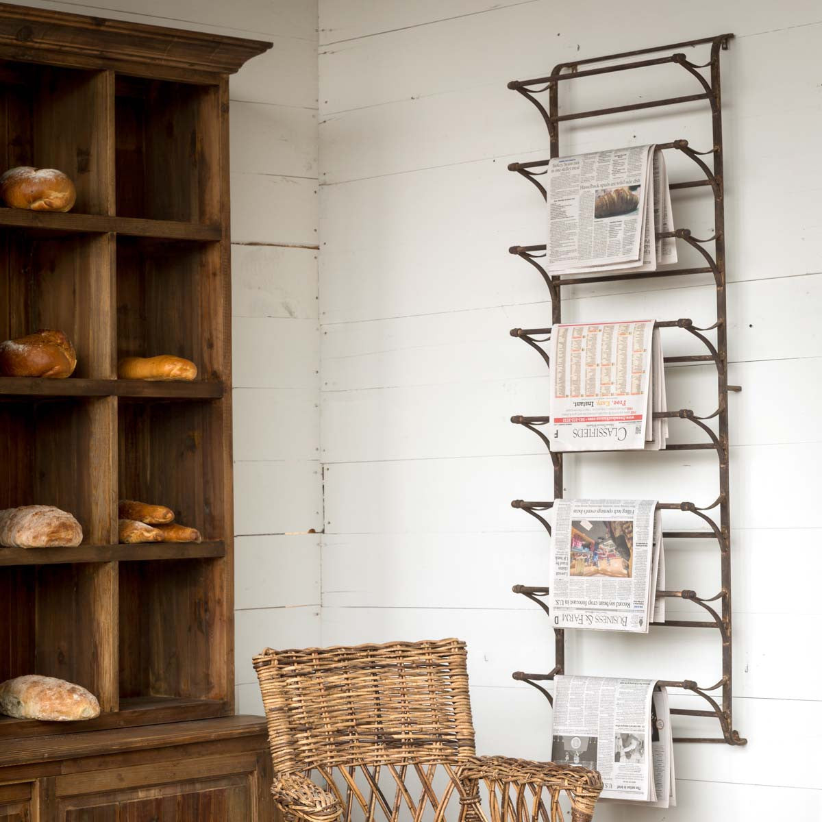 Rustic Metal Display Rack Metal Wall Display Rack - The Reclaimed Farmhouse