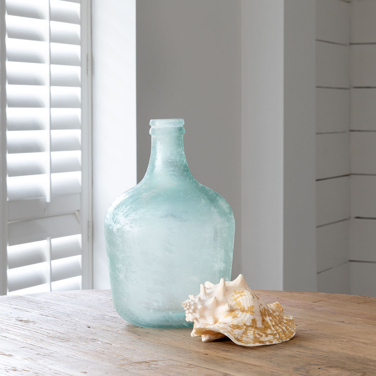 Frosted Seafoam Medium Cellar Bottle