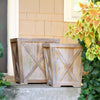 Reclaimed Wood Town & Country Planters - Set of 2