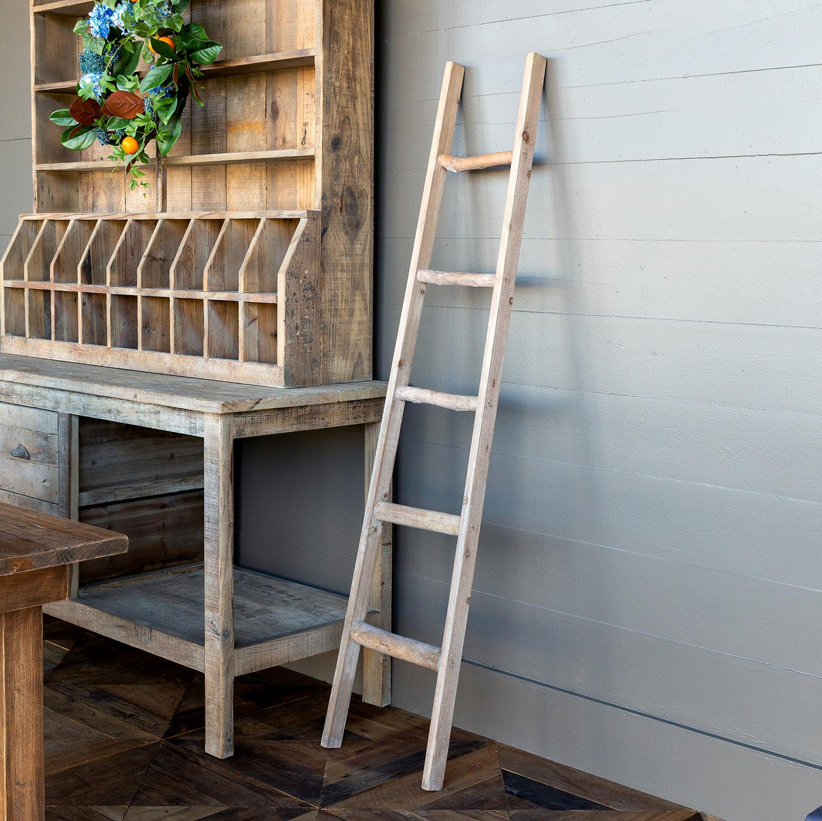 Primitive Wooden Display Ladder