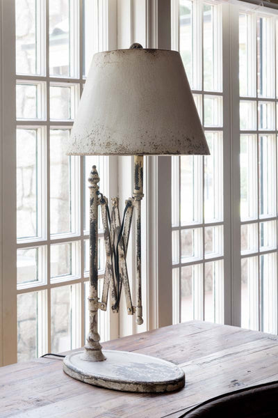 Extendable Antique White Reading Lamp