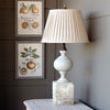 Painted Post Lamp with Pleated Shade