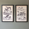 Canine Species Sepia Prints -Set of 2 Assorted Styles