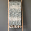 Indigo Vintage Printed Linen Throw