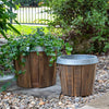 Galvanized Lined Wooden Planters