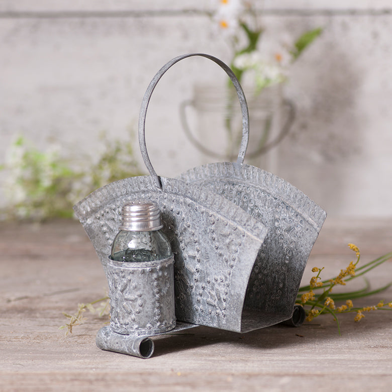 Rustic Napkin and Shaker Holder