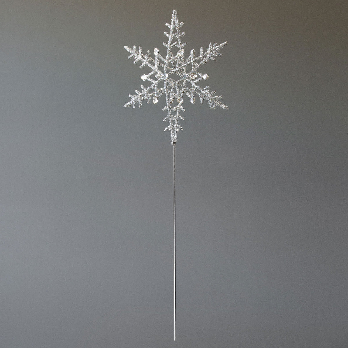 Glass Beaded & Gem Snowflake Tree Topper