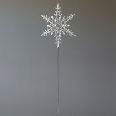 Glass Beaded & Gem Snowflake Tree Topper