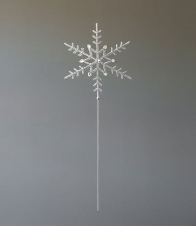 Glass Beaded & Gem Snowflake Tree Topper