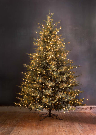 12' Faux Blue Spruce Tree with LED