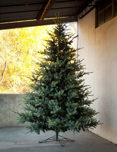 12' Faux Blue Spruce Tree with LED