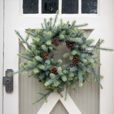 Blue Spruce Wreath with LED